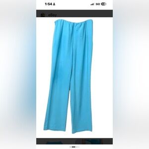 Skies Are Blue Wide Leg Pants in Bright Turquoise